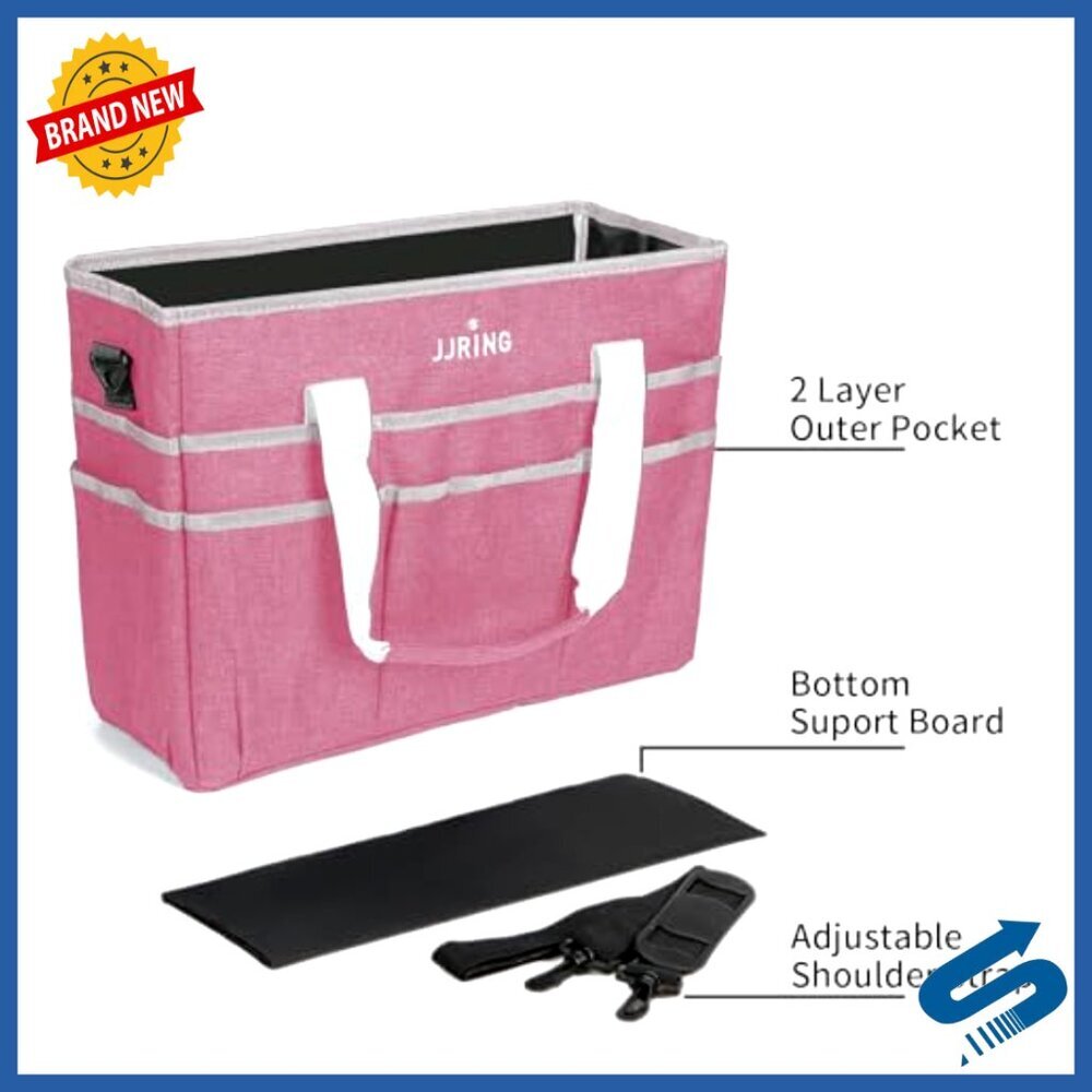 Large Craft Organizer Tote Bag with Multiple Pockets for Storage and - Picture 3 of 7